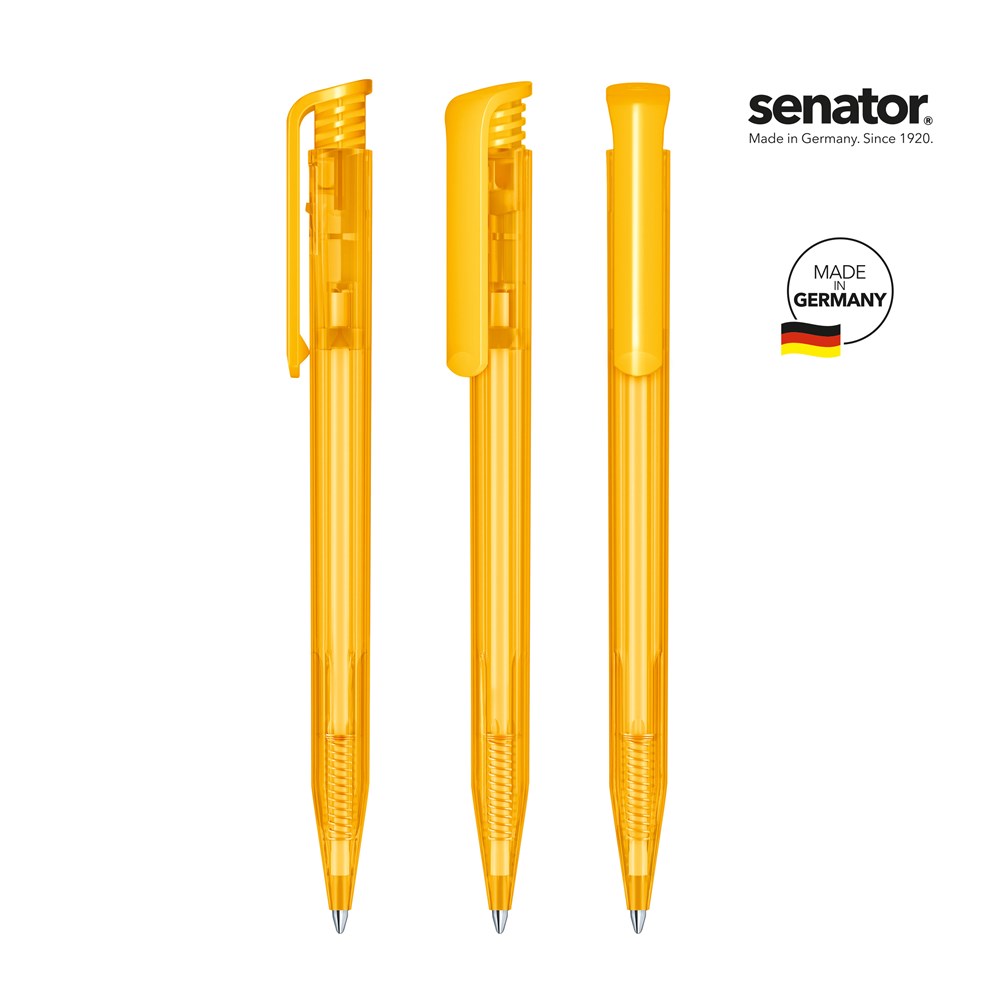 senator® Super Hit Clear  Druckkugelschreiber - weiß/gelb 7408