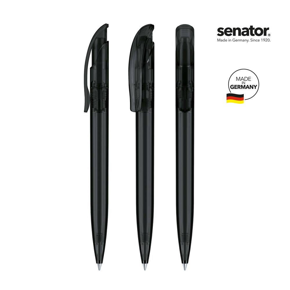 senator® Challenger Frosted  Druckkugelschreiber - Schwarz