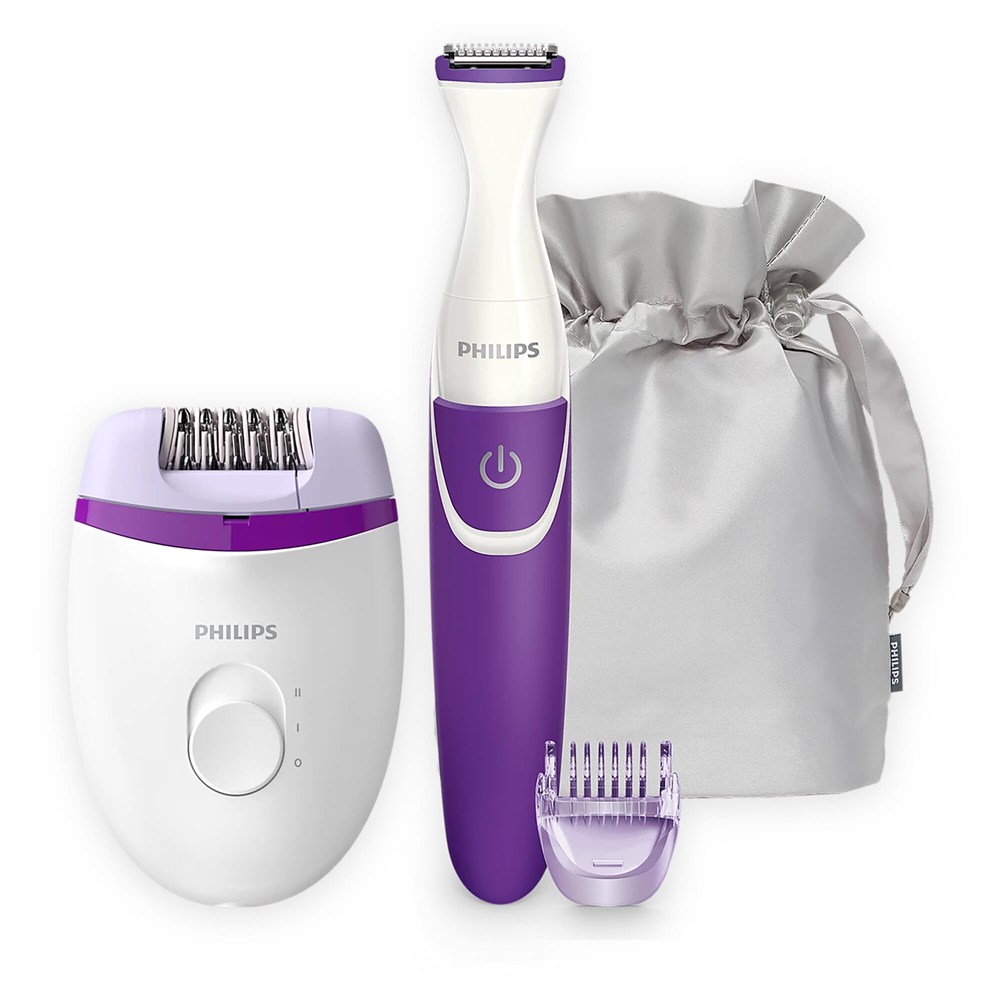 BRP505|Philips Satinelle Kompakt-Epilierer mit Kabel &amp; kabellosem Bikini-Trimmer