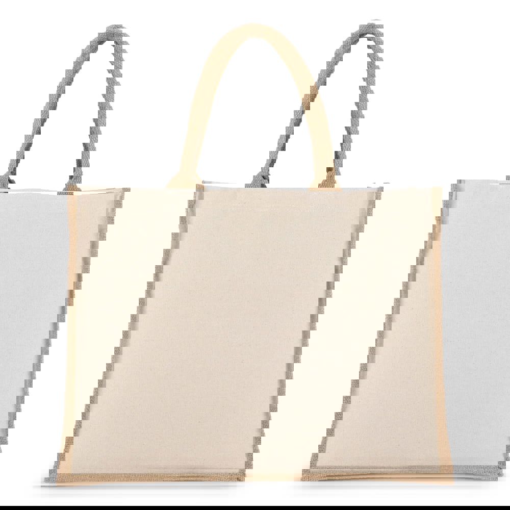 Jute-Baumwolle Tragetasche OEKO-TEX® 42,5 x 19 x 32cm 320g/m²