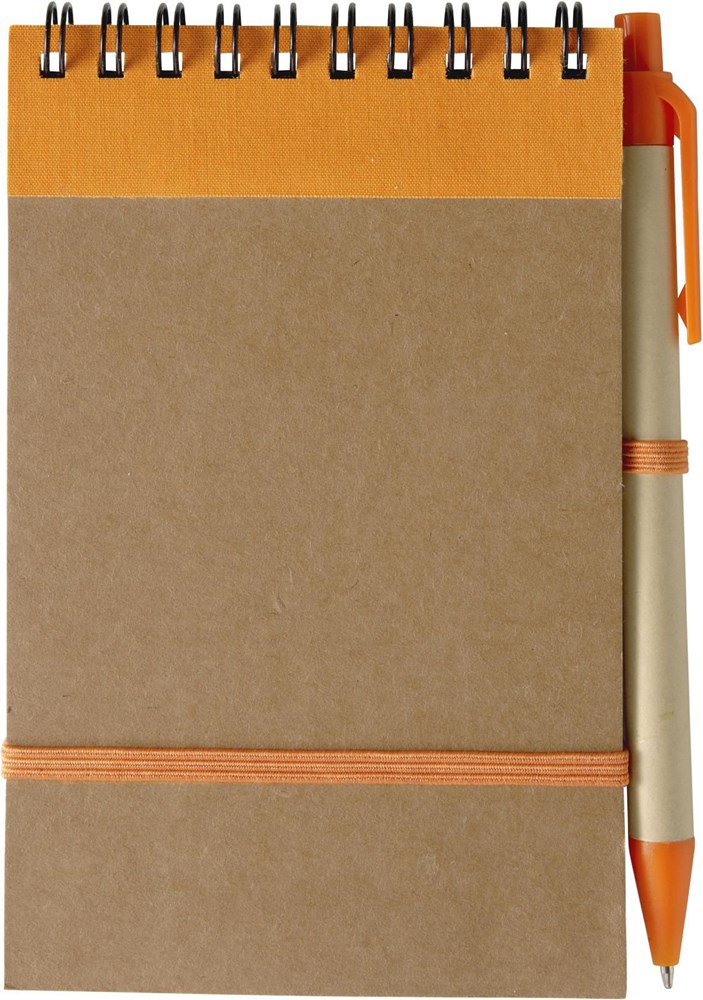 Notizbuch aus recyceltem Karton Emory - Orange