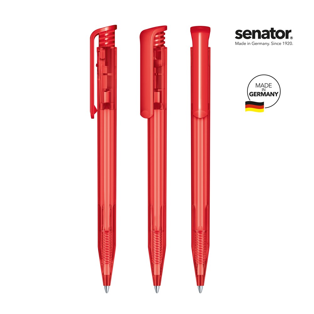 senator® Super Hit Clear  Druckkugelschreiber - rot 186