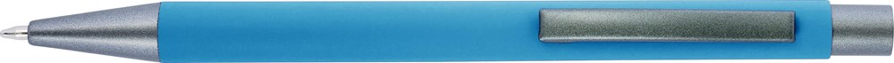 Kugelschreiber mit Softtouch-Oberfläche Emmett - Hellblau