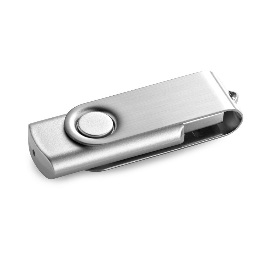 CLAUDIUS 8GB. USB-Stick 8 GB mit Metallclip - Satinsilber