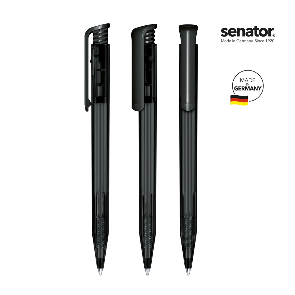 senator® Super Hit Clear  Druckkugelschreiber - Schwarz